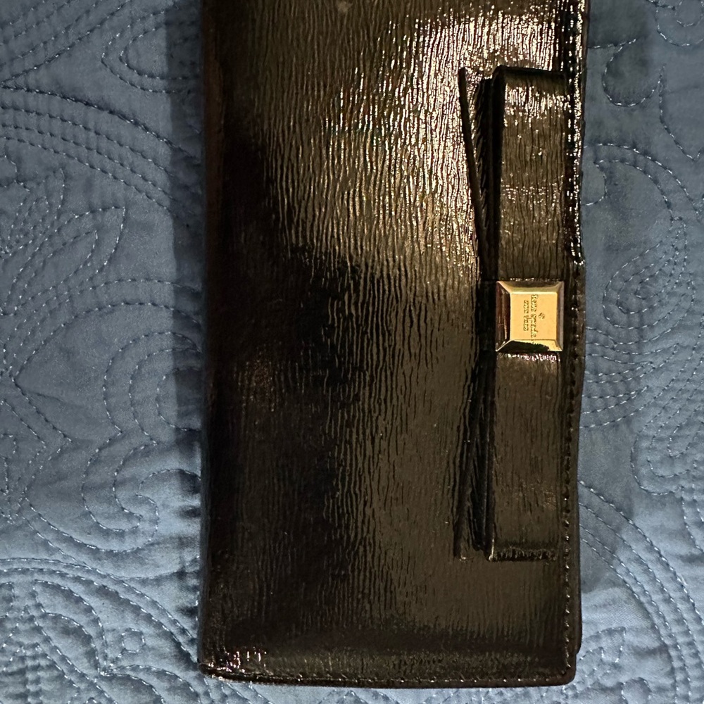 Kate Spade Black Patent Leather Clutch